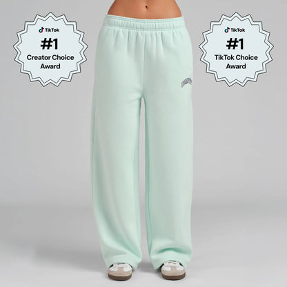 Comfrt | Varsity Straight Leg Sweatpants | Collegiate Style Embroidered Logo Sweatpants