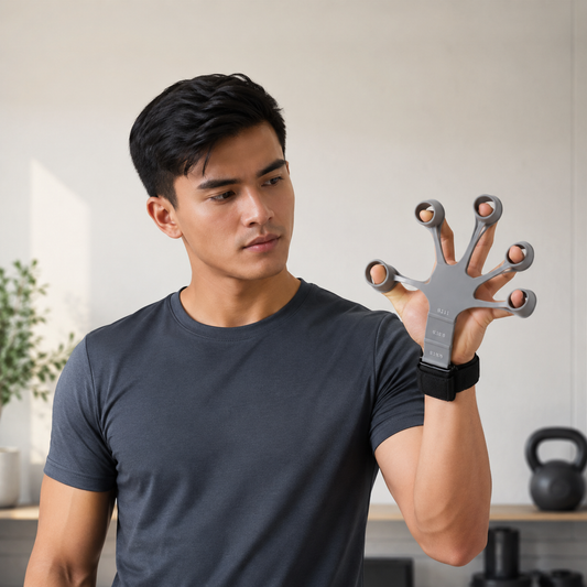 5-Finger Silicone Grip Strengthener Set – Adjustable Resistance Hand & Finger Exerciser