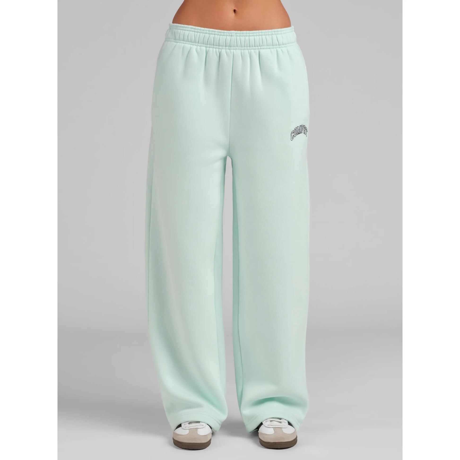 Comfrt | Varsity Straight Leg Sweatpants | Collegiate Style Embroidered Logo Sweatpants
