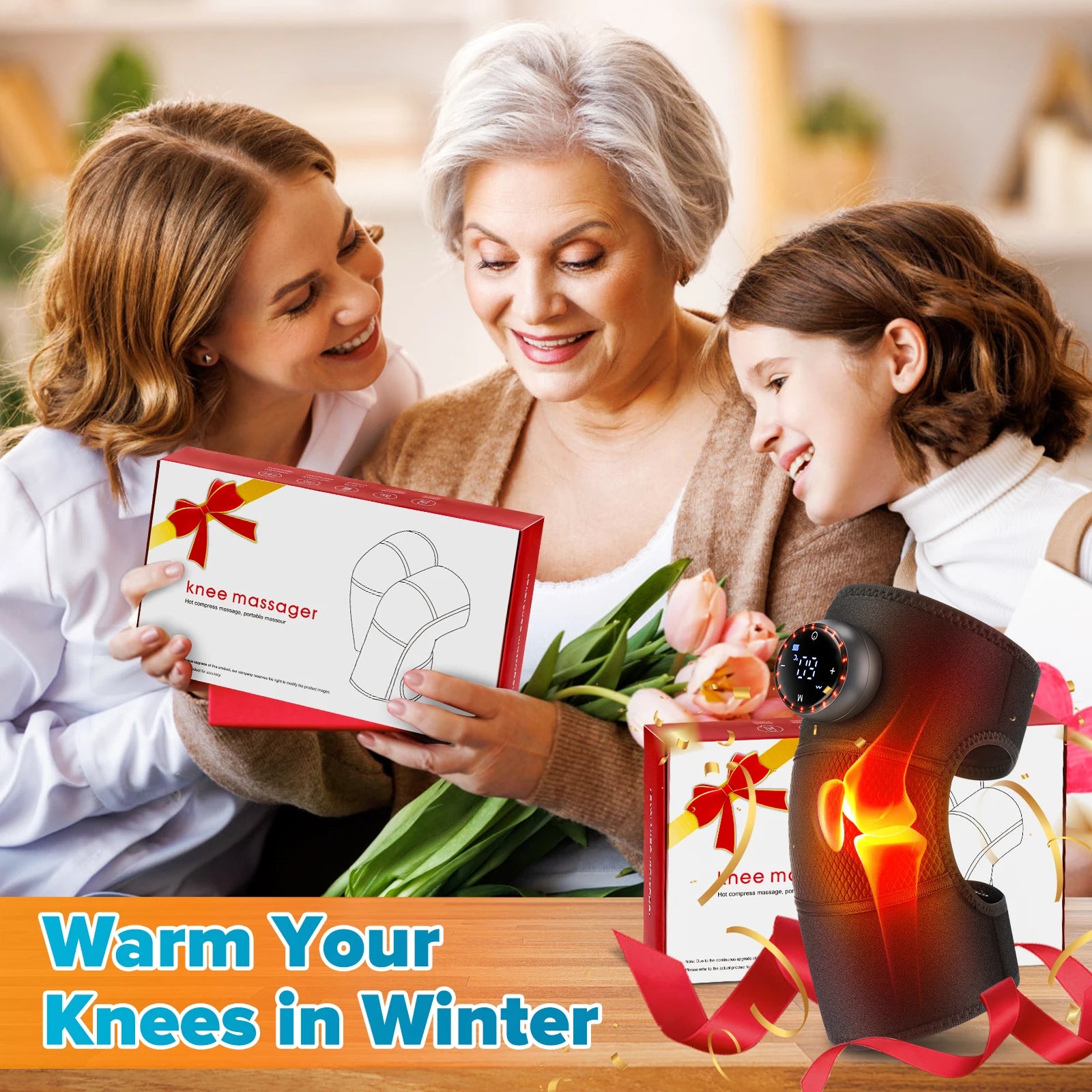 ThermaRelief™ – Electric Heated Shoulder & Knee Massager