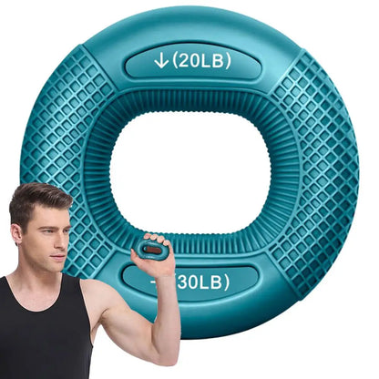 1Pc Hand Grip Strengthener, Grip Strength Trainer, Fingers Exerciser - Silicone Rings for Muscle Training Sports Rock Climbing Finger Rehabilitation Training,Hand & Wrist Muscles Trainer Stress Relief,5 Resistance Levels