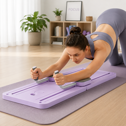 Foldable Pilates Reformer Exercise Board for Home Workouts – Full Body Core Trainer