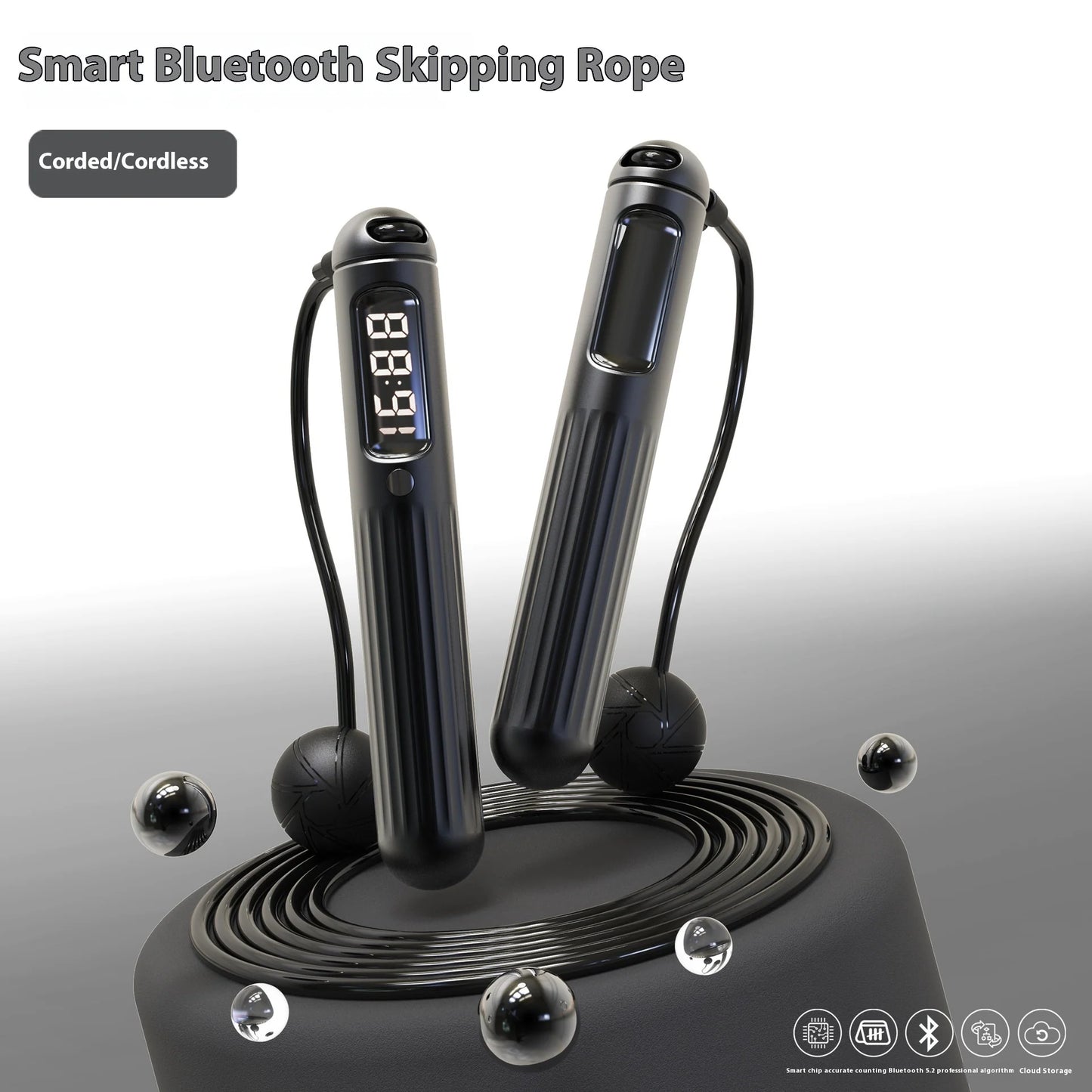 Smart Bluetooth Skipping Rope with Counterfitness Weight Bearing Ball