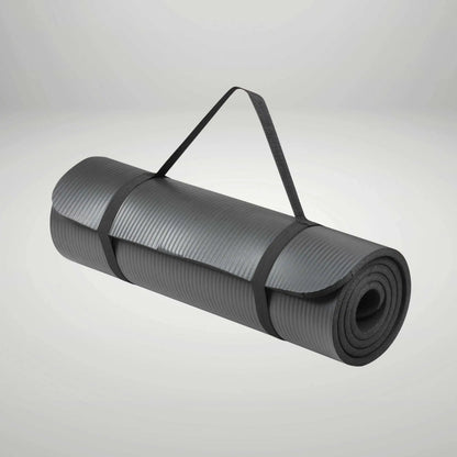 Yoga Mat Premium Non Slip Thick – Extra Comfortable Exercise Mat for Home Workouts, Pilates, Stretching & Gym – Cushioned NBR Foam, Gym Mat with Strap, for Women & Men