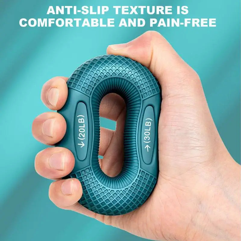 1Pc Hand Grip Strengthener, Grip Strength Trainer, Fingers Exerciser - Silicone Rings for Muscle Training Sports Rock Climbing Finger Rehabilitation Training,Hand & Wrist Muscles Trainer Stress Relief,5 Resistance Levels
