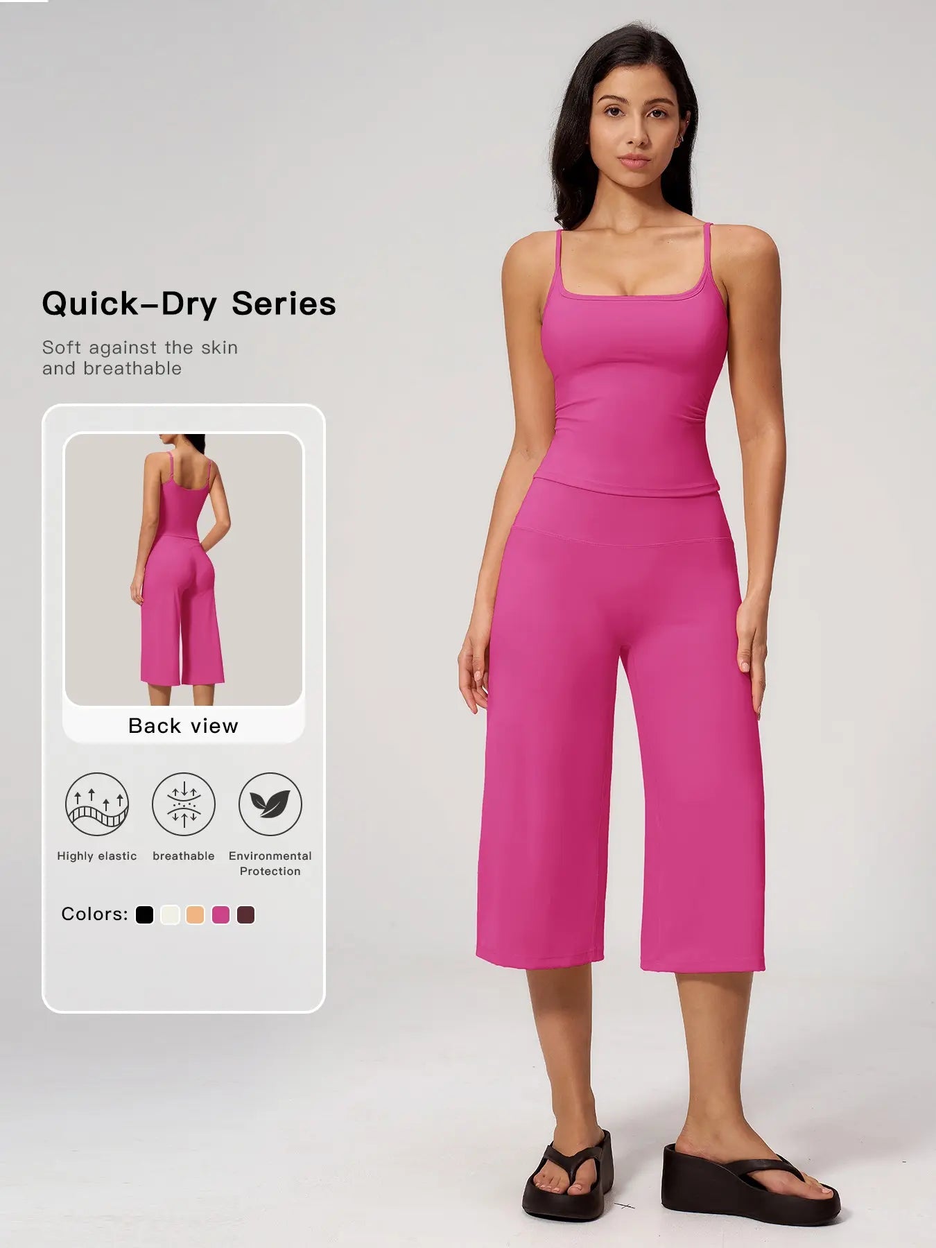 New Yoga Tank Top High Waist Quick-Dry Casual Mid-Length Pants Running Outdoor Athletic Sportswear Yoga Set for Women, Comfortable and Stylish Activewear