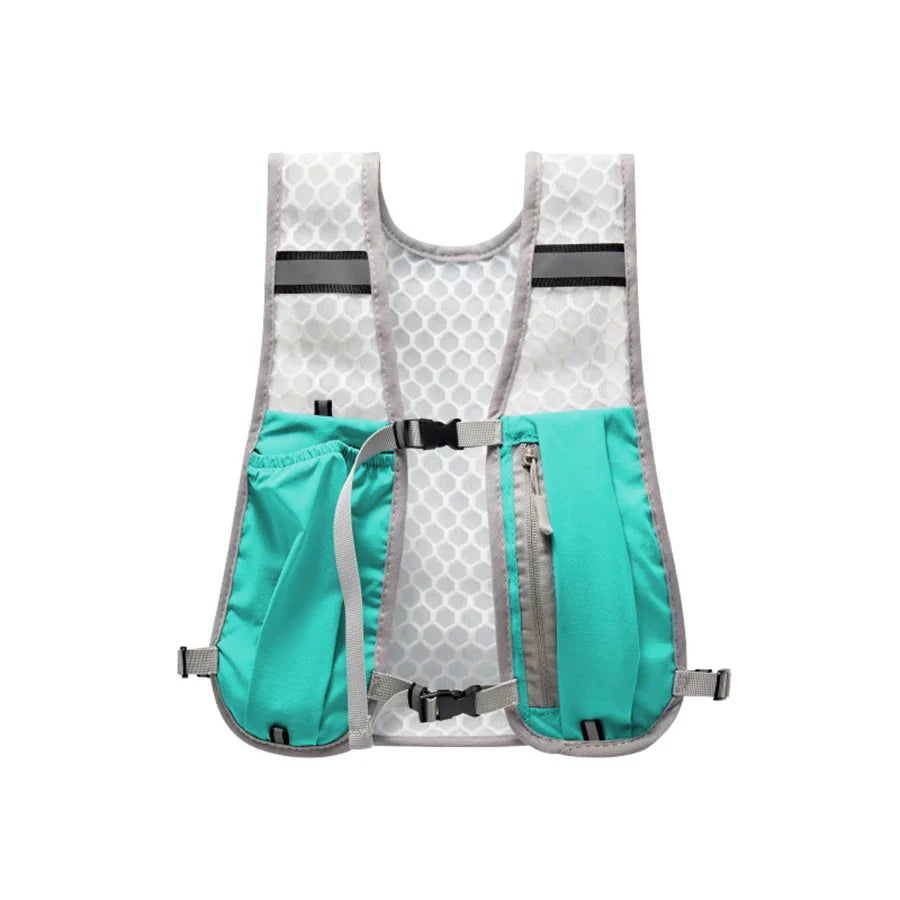 For Biking Running Storage Vest Lightweight Running Vest Reflective Hydration Water Chest Pack with Phone Storage Pocket