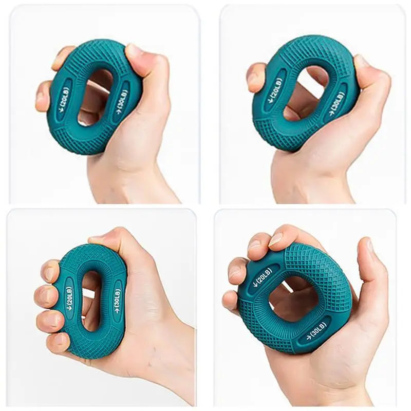 1Pc Hand Grip Strengthener, Grip Strength Trainer, Fingers Exerciser - Silicone Rings for Muscle Training Sports Rock Climbing Finger Rehabilitation Training,Hand & Wrist Muscles Trainer Stress Relief,5 Resistance Levels