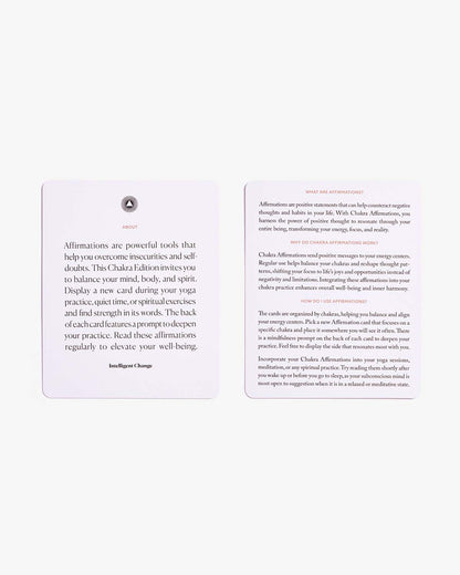 Mindful Affirmations Card Deck for Chakra Balancing – Daily Wellness & Meditation Cards
