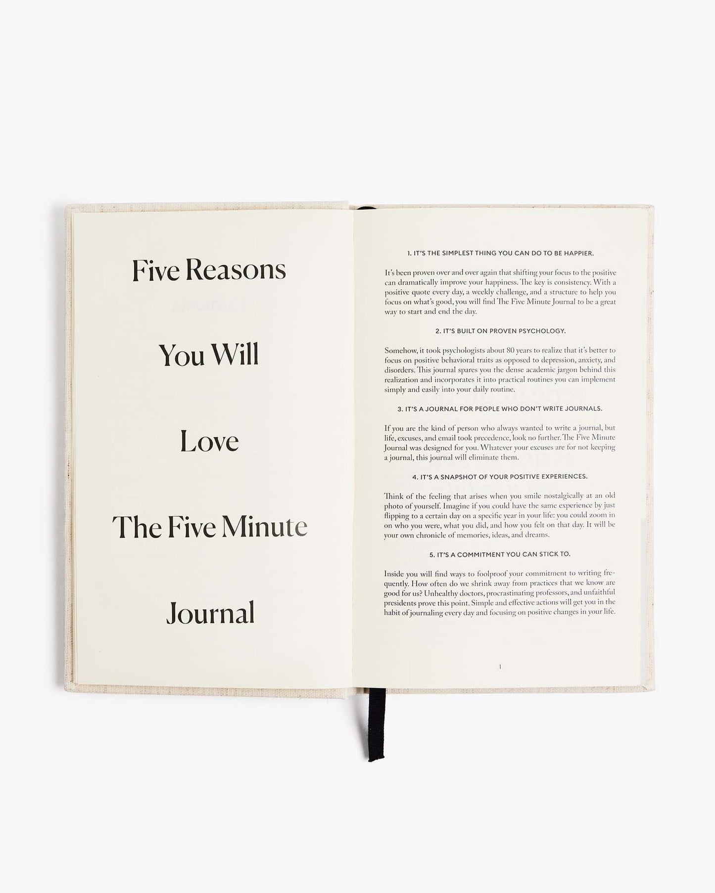 The Five Minute Journal – Original Linen Hardcover Daily Gratitude & Mindfulness Journal