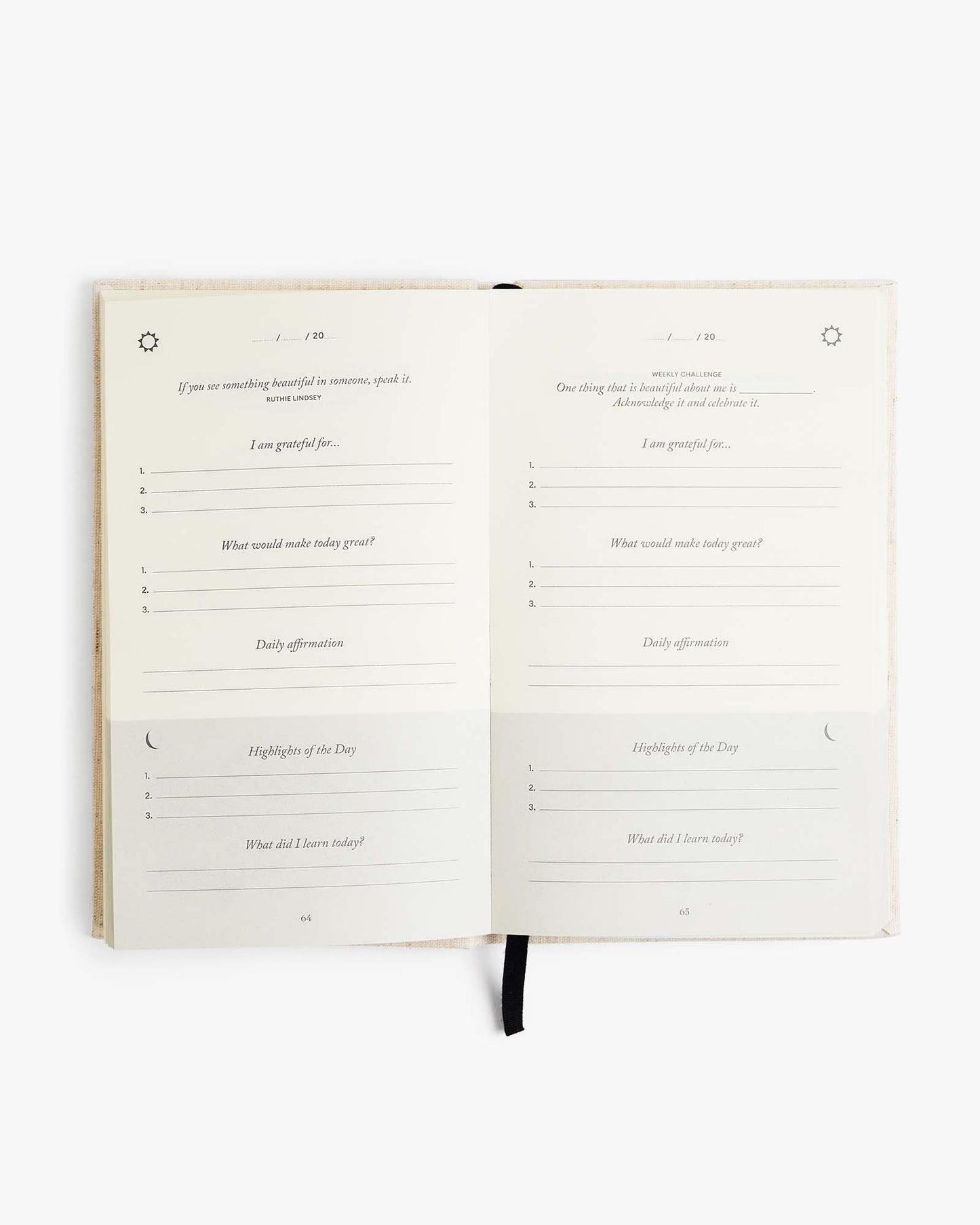 The Five Minute Journal – Original Linen Hardcover Daily Gratitude & Mindfulness Journal