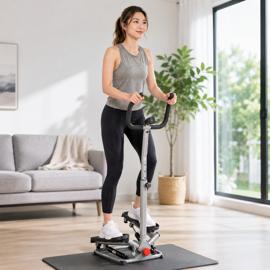 Twist Stair Stepper Machine with LCD Monitor – Home Cardio Step Trainer
