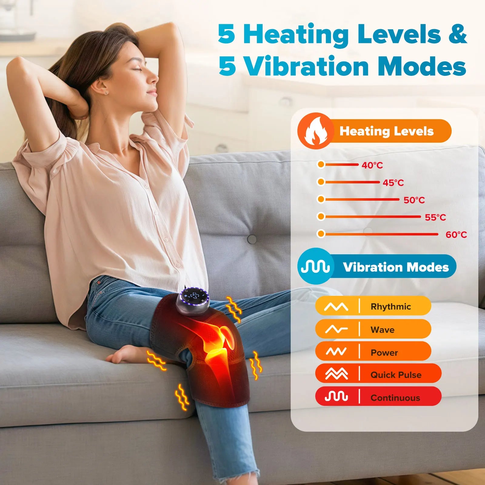 ThermaRelief™ – Electric Heated Shoulder & Knee Massager