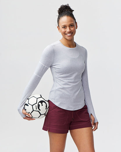 Women's Long Sleeve Workout Top – Moisture-Wicking Athletic Shirt for Gym & Running