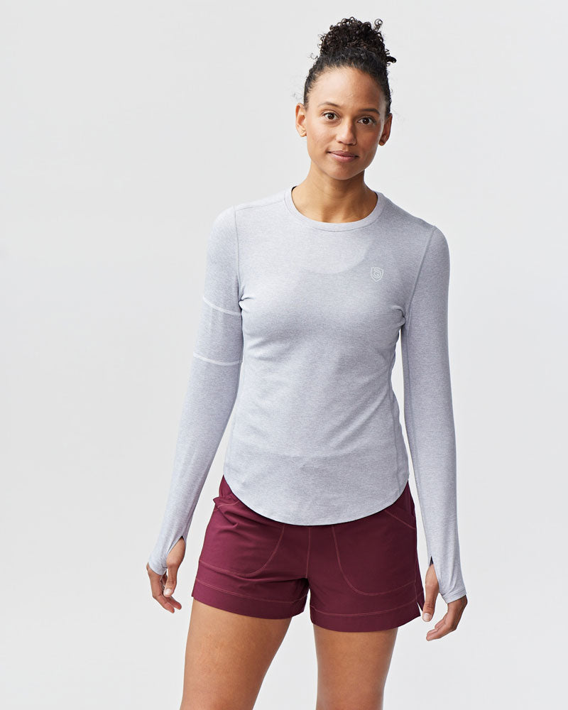 Women's Long Sleeve Workout Top – Moisture-Wicking Athletic Shirt for Gym & Running