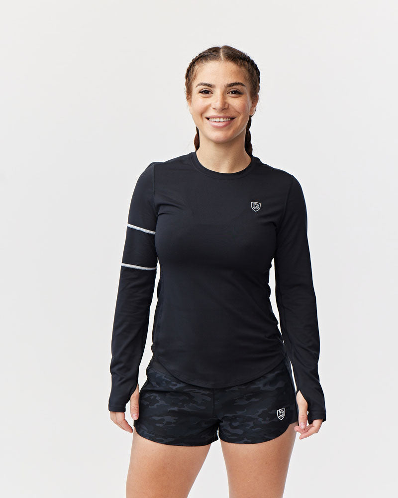 Women's Long Sleeve Workout Top – Moisture-Wicking Athletic Shirt for Gym & Running