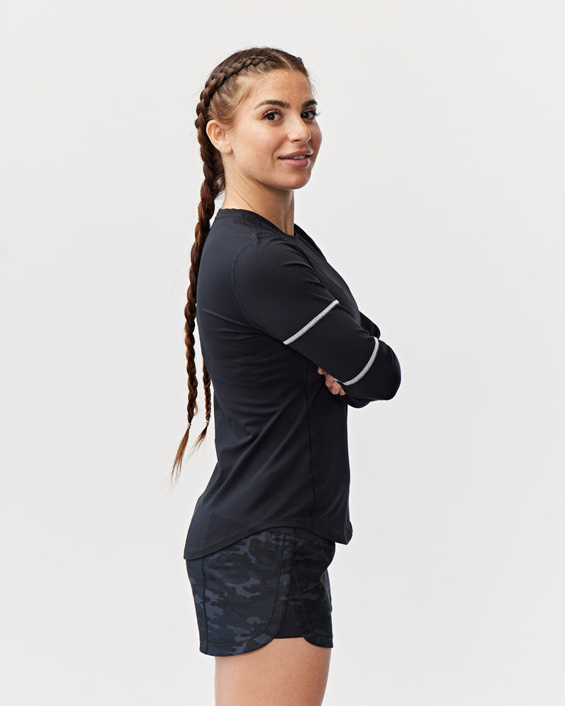 Women's Long Sleeve Workout Top – Moisture-Wicking Athletic Shirt for Gym & Running