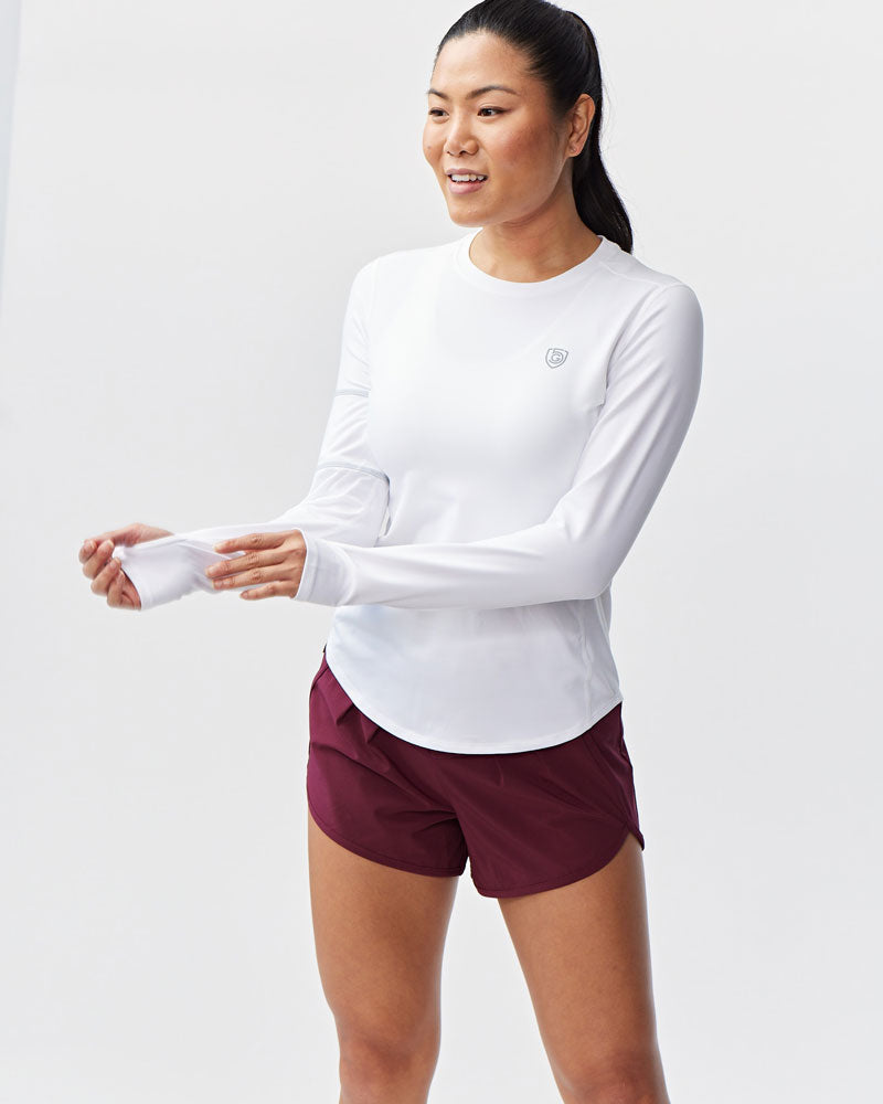 Women's Long Sleeve Workout Top – Moisture-Wicking Athletic Shirt for Gym & Running