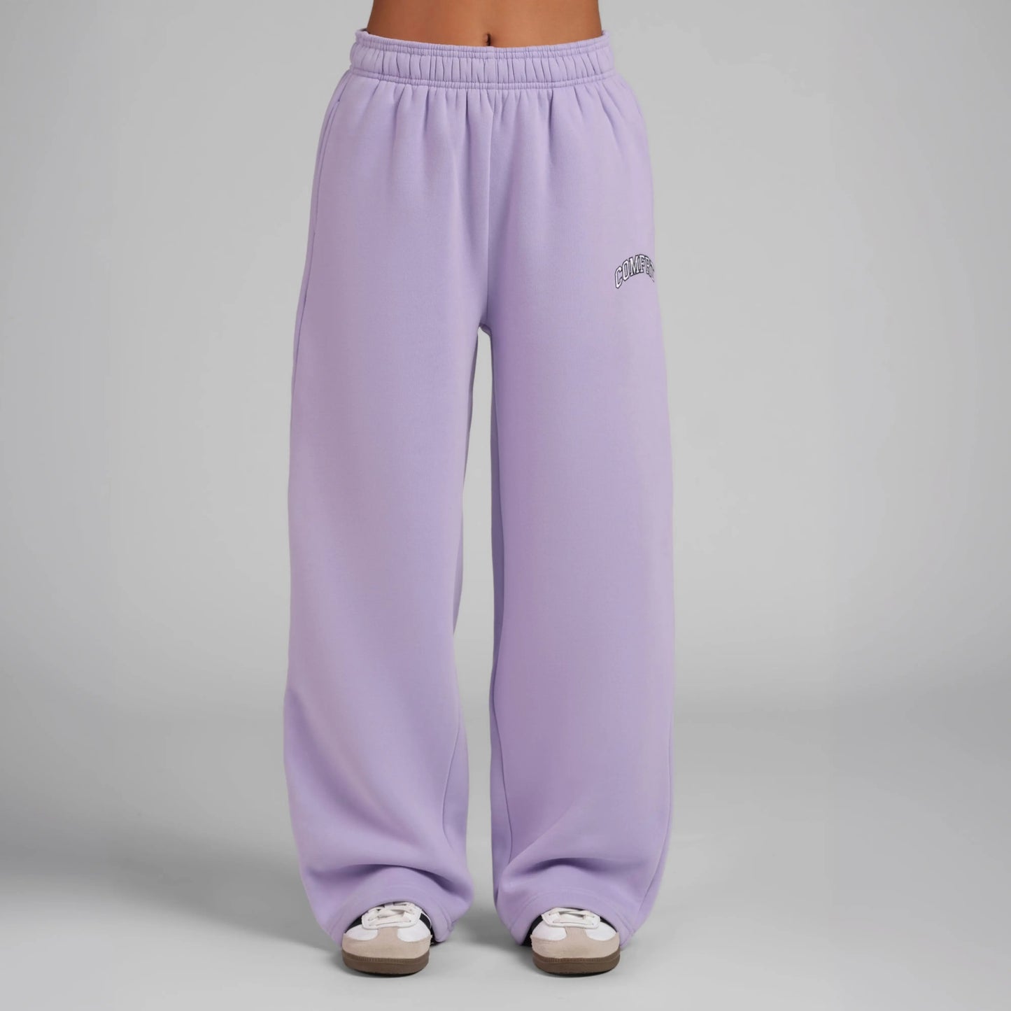 Comfrt | Varsity Straight Leg Sweatpants | Collegiate Style Embroidered Logo Sweatpants