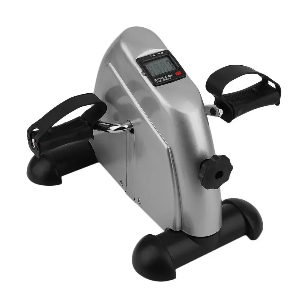 Mini Exercise Bike, Himaly under Desk Bike Pedal Exerciser Portable Foot Cycle Arm & Leg Peddler Machine with LCD Screen Displays