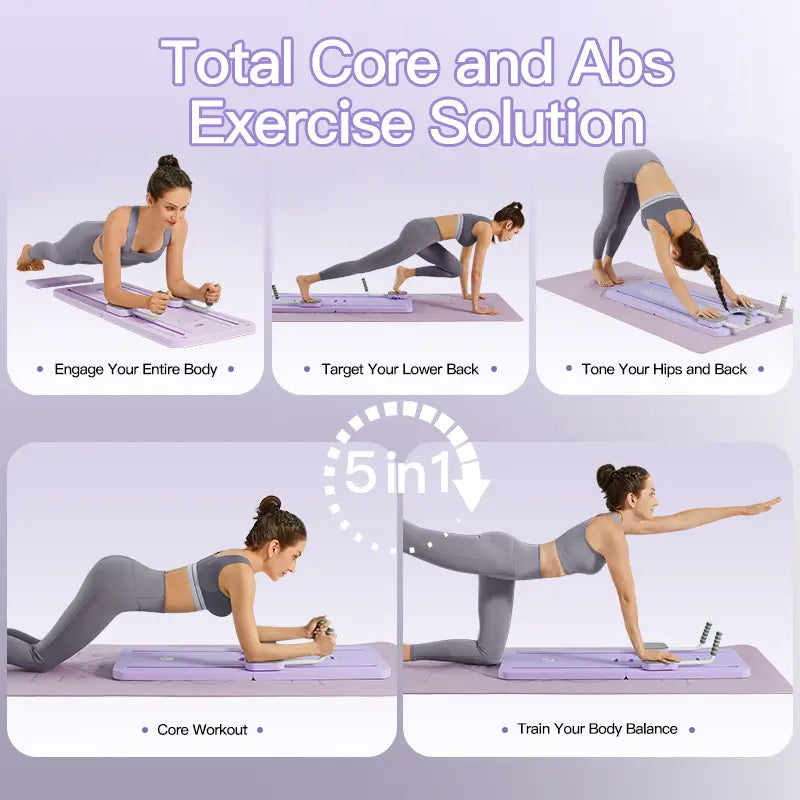 Foldable AB, Pilates Reformer Exercise Board