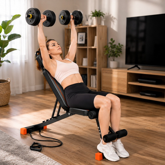Adjustable Weight Bench 7 Positions – Foldable Home Gym Workout Bench for Strength Training
