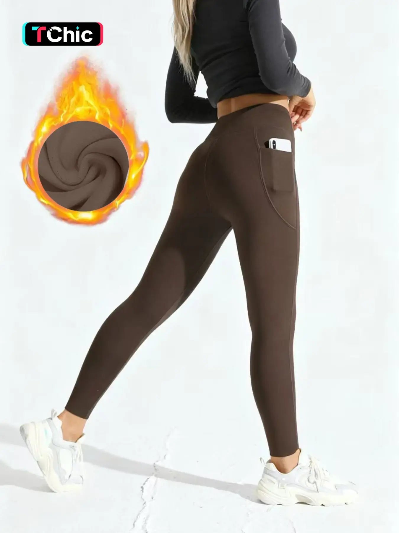 High Waist Thermal Lined Sports Leggings